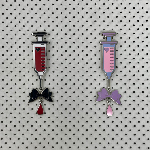 Syringe enamel pins!